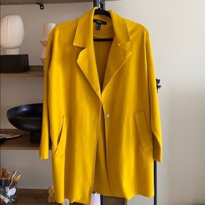 Mustard yellow coat cardigan